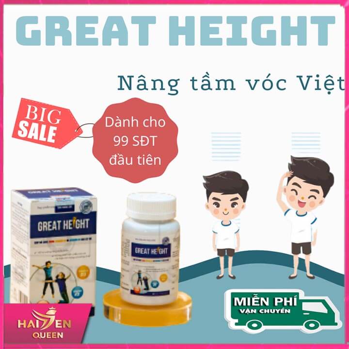 Viên uống Great height nâng tầm vóc người Việt