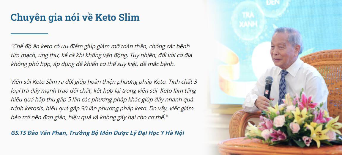 GS.TS Đào Văn Phan chia sẻ về bộ đôi giảm béo Keto Slim